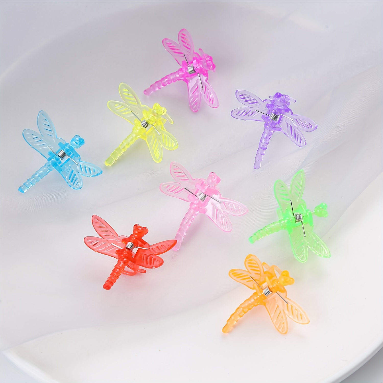 Image of 20pcs Set Of Dragonfly And Orchid Gardening Clips - Multifunctional Plant Support For Climbing Flowers, Vines And Decorations