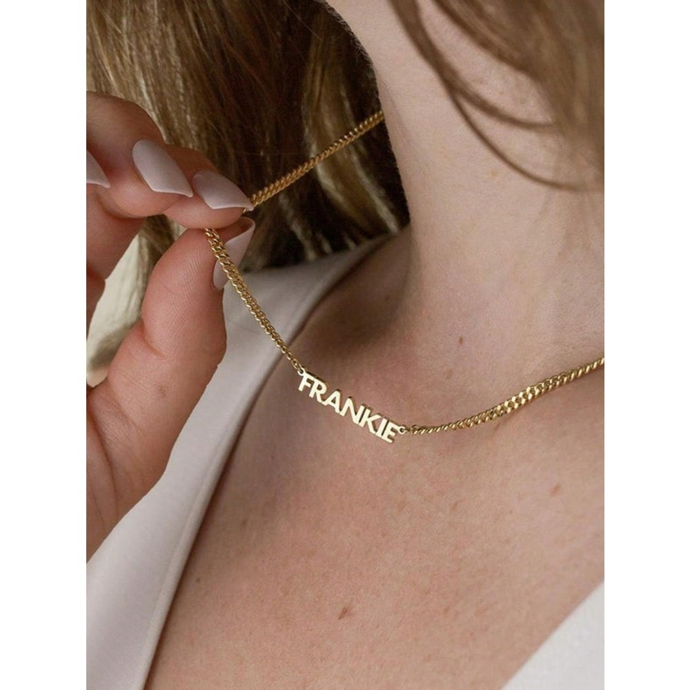 Custom Gold-Plated Stainless Steel Name Necklace