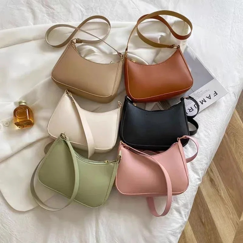 

New Women' Handbag Mini Small Retro Solid Color Macaron Small Square Bag Shoulder Bag Casual Women's Bag