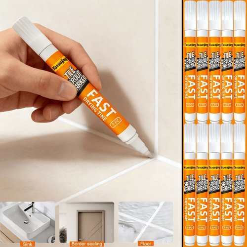 10pcs multi purpose waterproof tile grout filler suitable for kitchen bathroom and shower areas ceramic tile and concrete floor repair pen ideal for home and office use on washbasin shelves shower rooms sink edges toilets