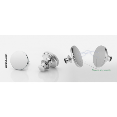 8   pairs magnetic curtain clips double sided magnetic suction curtain magnets closure prevent light leaking keep curtain closed for home bedroom office curtain draperies silver Product details 8