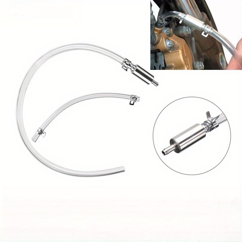 E-shop QIFU Netzwerk [Motorrad & Auto Kupplungsbremse Entlüftungsschlauch Kit] Universal Aluminium & Gummischlauch Werkzeug mit Einwegventil für