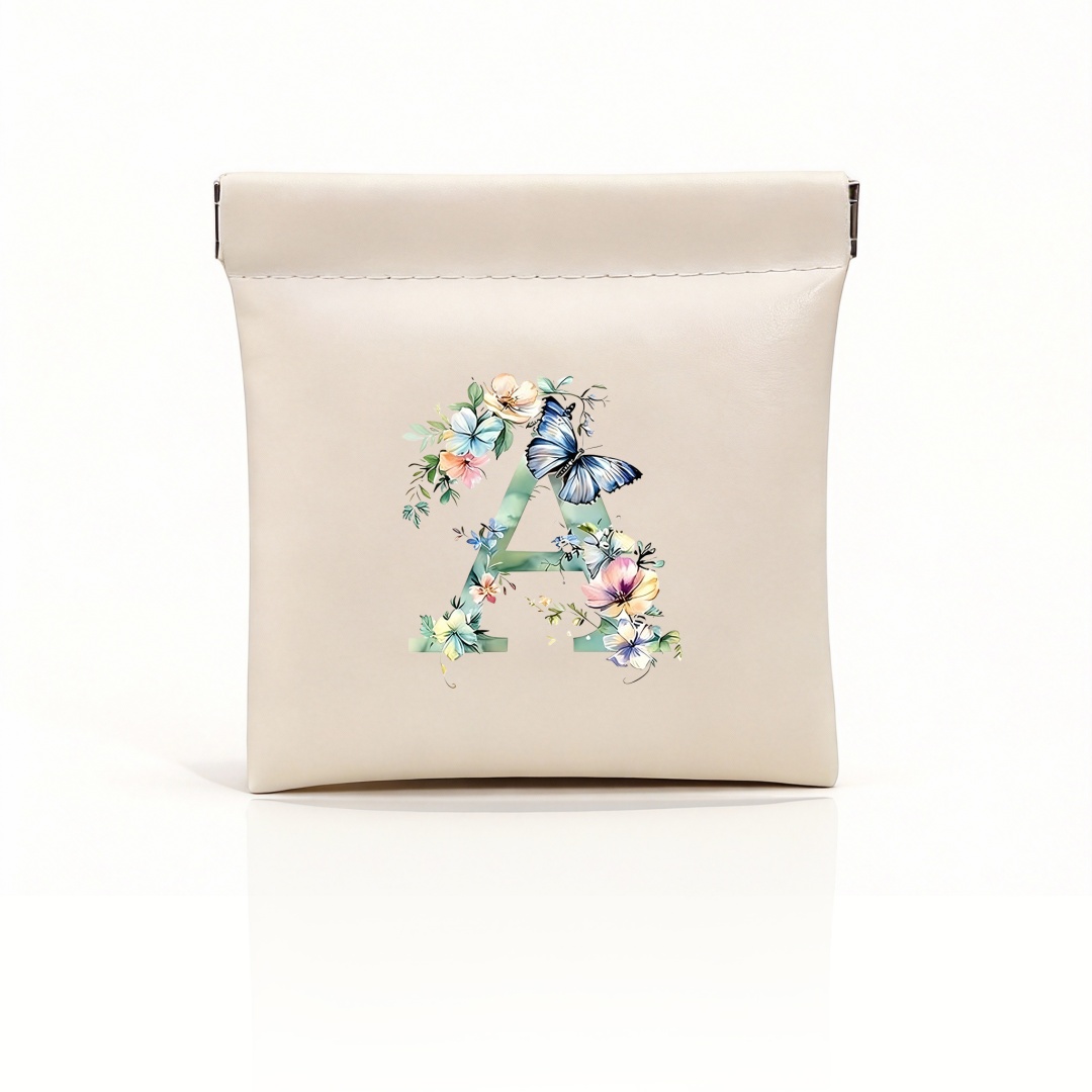 TEMU 1pc Storage Mini Bag, Women' Purse, Automatic Closure Charger With A-z Print And Cable Multifunctional Storage Bag - Portable Storage Bag