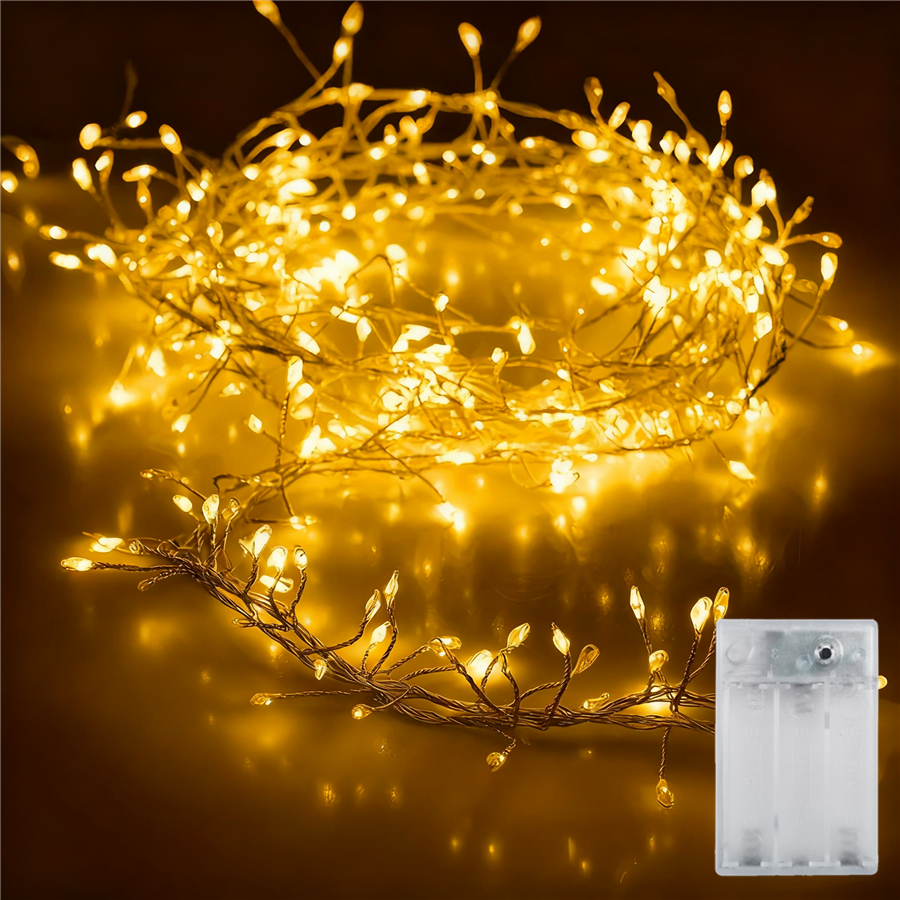 Image of Fairy Light Battery Timer, Battery Box Lights With 800.0cm/ 200 Leds For Christmas Decoration, Featuring 8 For Room, Patio, Indoor Decor, Halloween, Wedding, And Lighting Decoration Programs