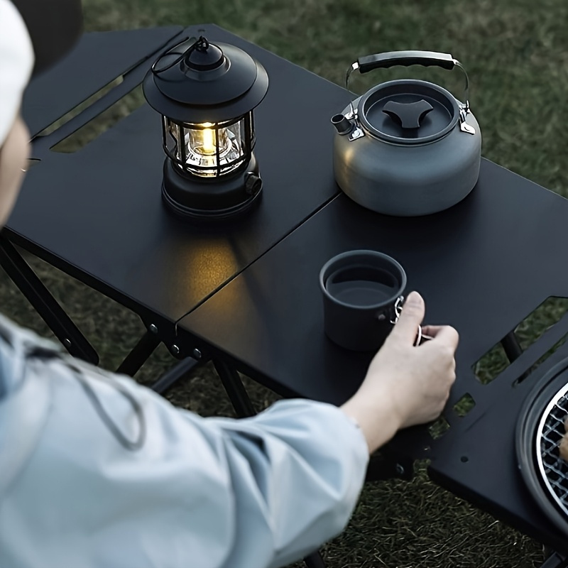 Portable Folding Camping Table, Lightweight Iron Picnic Table