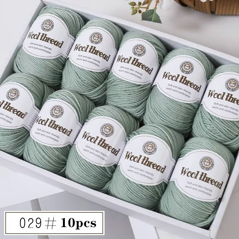 Image of 10pcs Australian Wool Yarn [about 500g/10 Balls Per Pack], Thickness, Easy To Knit, Soft And Warm, Suitable For Crocheting Sweaters, Coats, Vests, Shawls, Scarves, Hats And Diy Knitwear