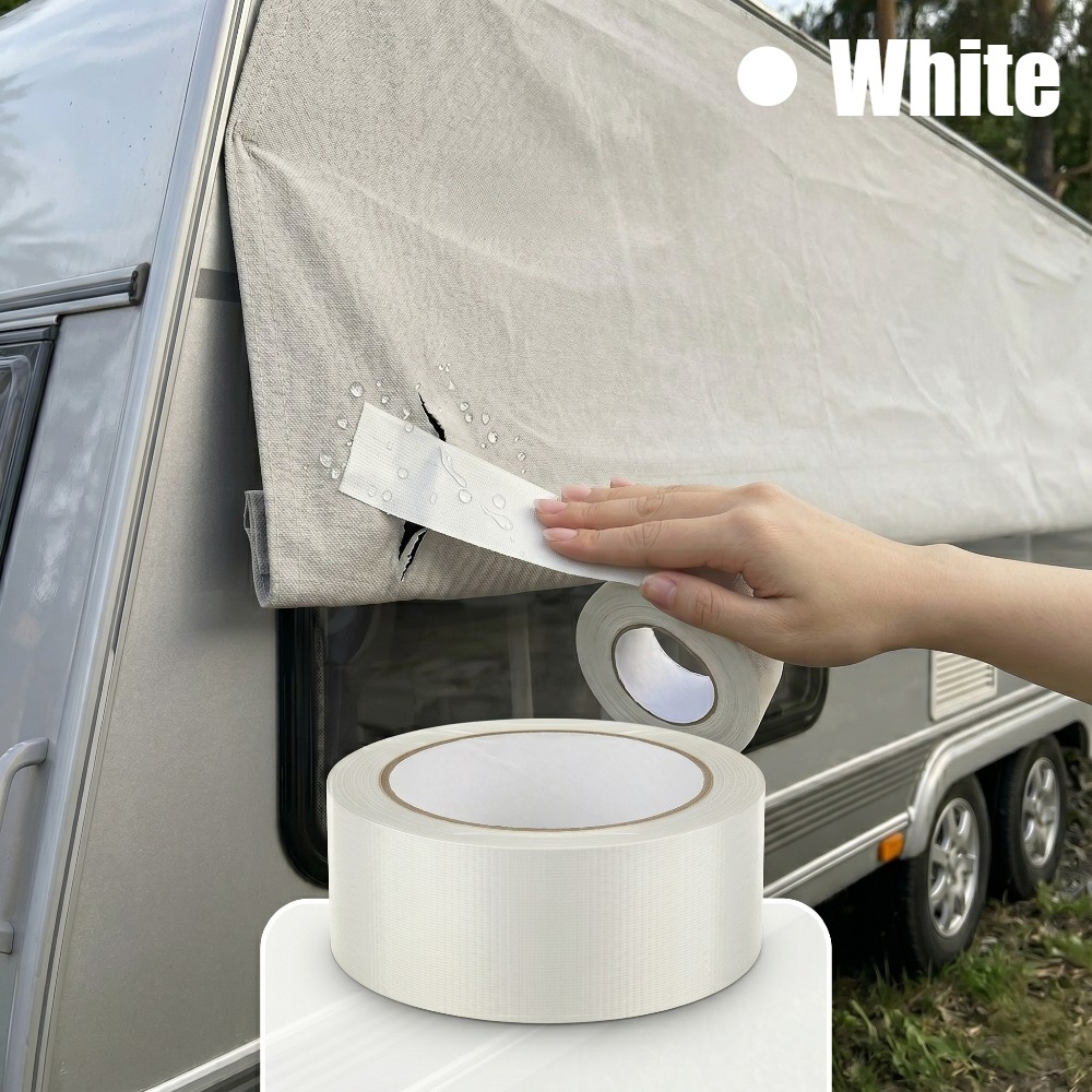 TEMU 2-rolls Premium Rv Seal Tape, 300% Adhesive, Waterproof, Leak-proof, And Uv Resistant Lightweight, Must-have For Travel, , Suitable For Cars,