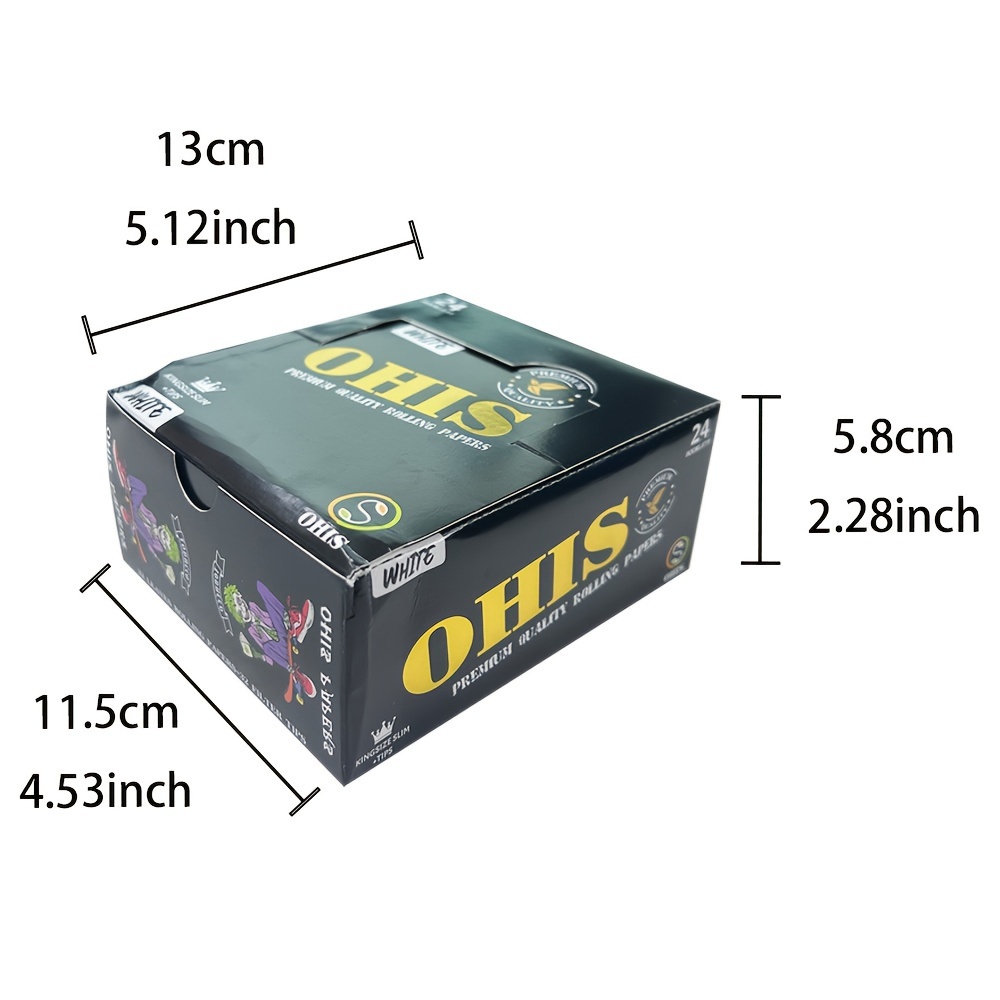 OHIS Black Rolling Papers Kingsize 108*44mm