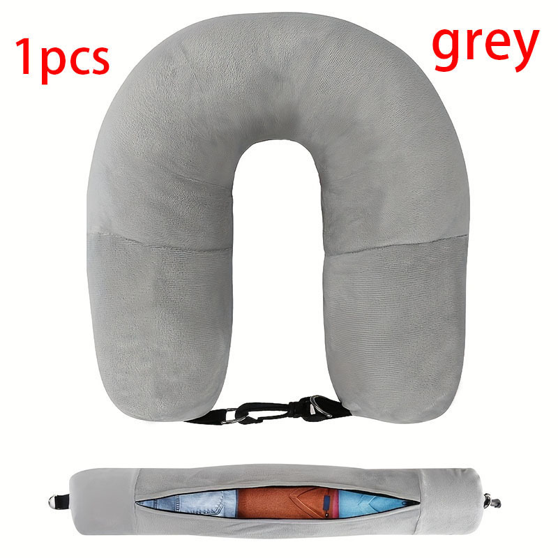 travel neck pillow u shaped cushion design made of soft crystal microfiber fabric portable neck support for air travel   in multiple colors hand wash   suitable for long flights car rides camping and outdoor activities Product details 7