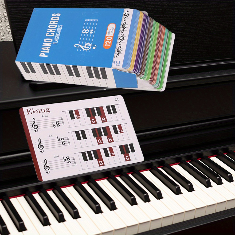 A Set Of 120 Flashcards Designed For Piano Chords, Featuring A Color-coded Chart. This Essential Kit Is Ideal For Beginners, A 12- System To Facilitate Understanding And Rapid . It Makes An Exc