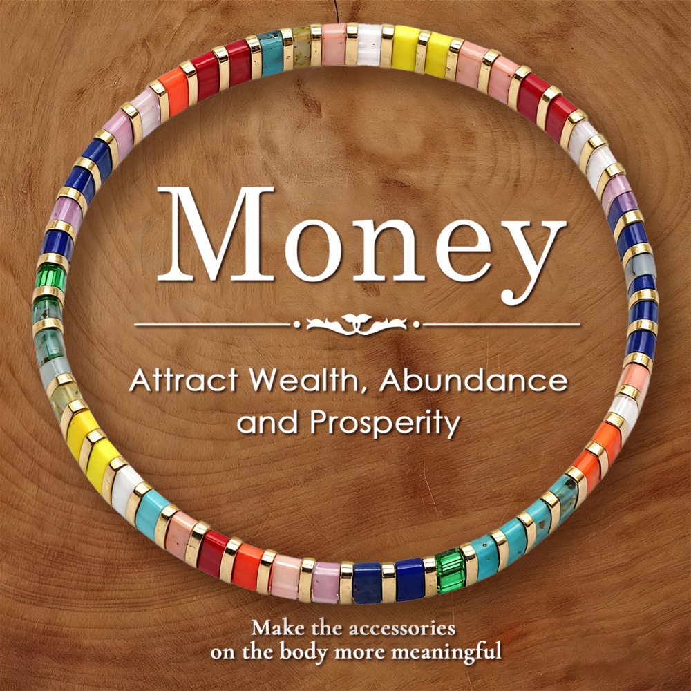 TEMU A Women's Accessory, Handmade Tila Stained Glass Bracelet, Handcrafted Jewelry That Attracts Wealth, , And , Making Body More Meaningful. The