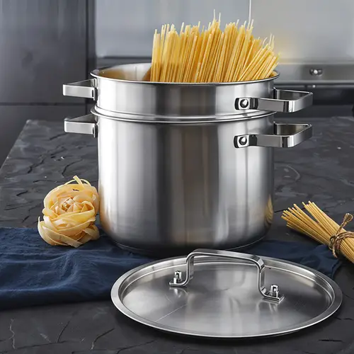 7 87 inches thickened multi function stainless steel pasta pot blanching frying rice cooker non stick soup pot stove universal durable and easy to grade material heat resistant handle kitchen essential