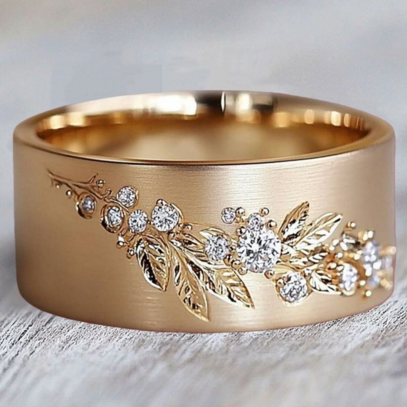 TEMU Newly Trendy Rings For Women With Shiny Synthetic Cubic Synthetic Zirconia Luxury Golden Color/silvery Color Female Finger Accessories Modern
