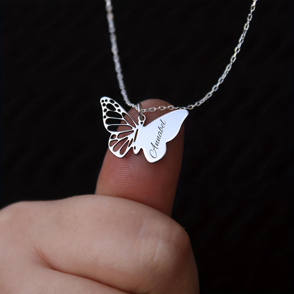 TEMU Custom Necklace - Name/text/initial Engraving Available - Personalized Name Pendant - Exquisite Gift (birthday, Christmas, Mother's Day) -