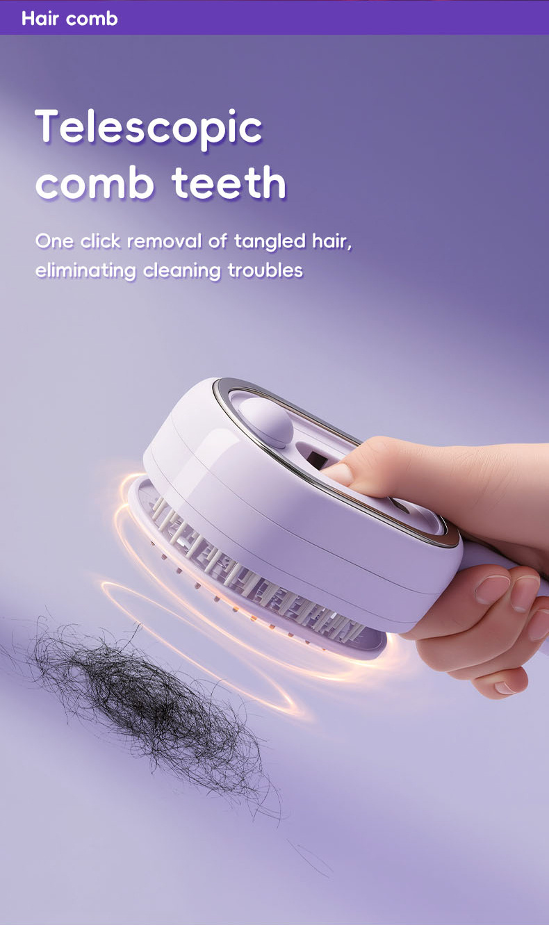 Cepillo de masaje multifuncional con luz roja y rociador, cuidado capilar antifrizz, depósito de agua grande, portátil, limpieza con un clic para cabello enredado, nutrición profunda del cuero cabelludo, regalo para novia en el Día de la Madre