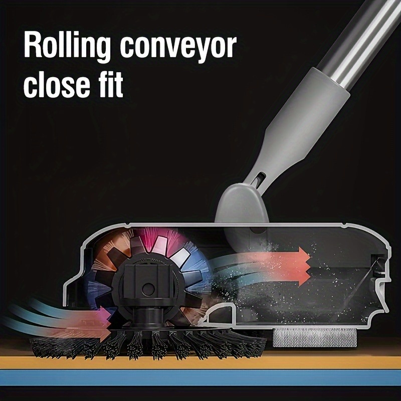 Long Handle Manual Sweeper And Vacuum Set - Multifunctional Push Floor Cleaning Tool for Hard Floors, Tiles, Kitchens, Offices And Pet Hair Removal