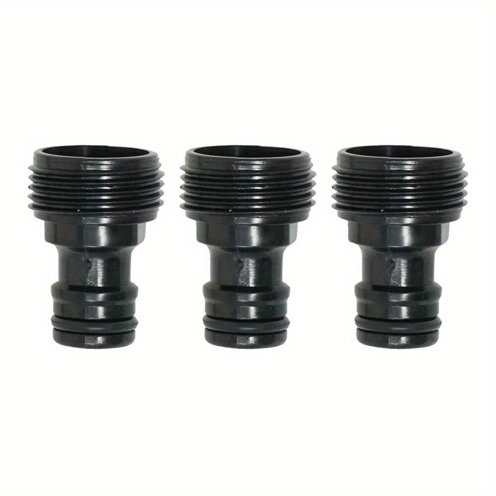 3pcs Plastic Tap Adaptor Garden Water Hose Pipe Connector Screw 3/4" Bsp Fitting