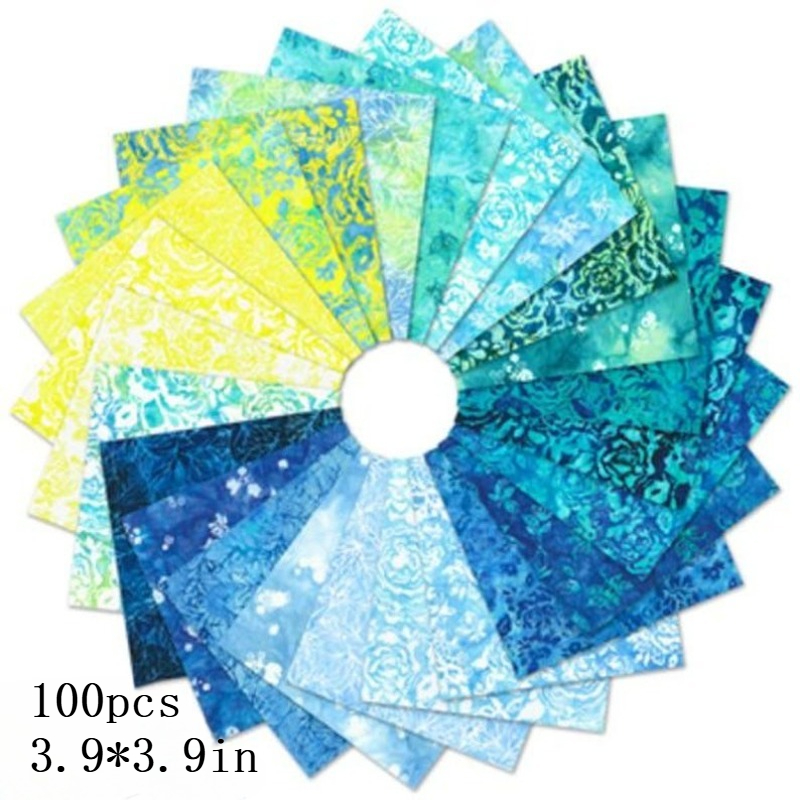 TEMU 100pcs 10*10cm (3.9*3.9in) Vibrant Pre-cut Squares, Perfect For Hand Sewing, Quilting, Doll Making, Bag , And Home Decor. Hand Wash Only. Ideal