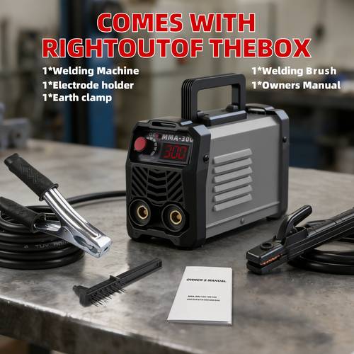 item picture advanced gray heat dissipation system ensures long time continuous working 230v portable arc welder with stable current and smooth arc for perfect welding simple control panel easy to for beginners ideal for diy lovers