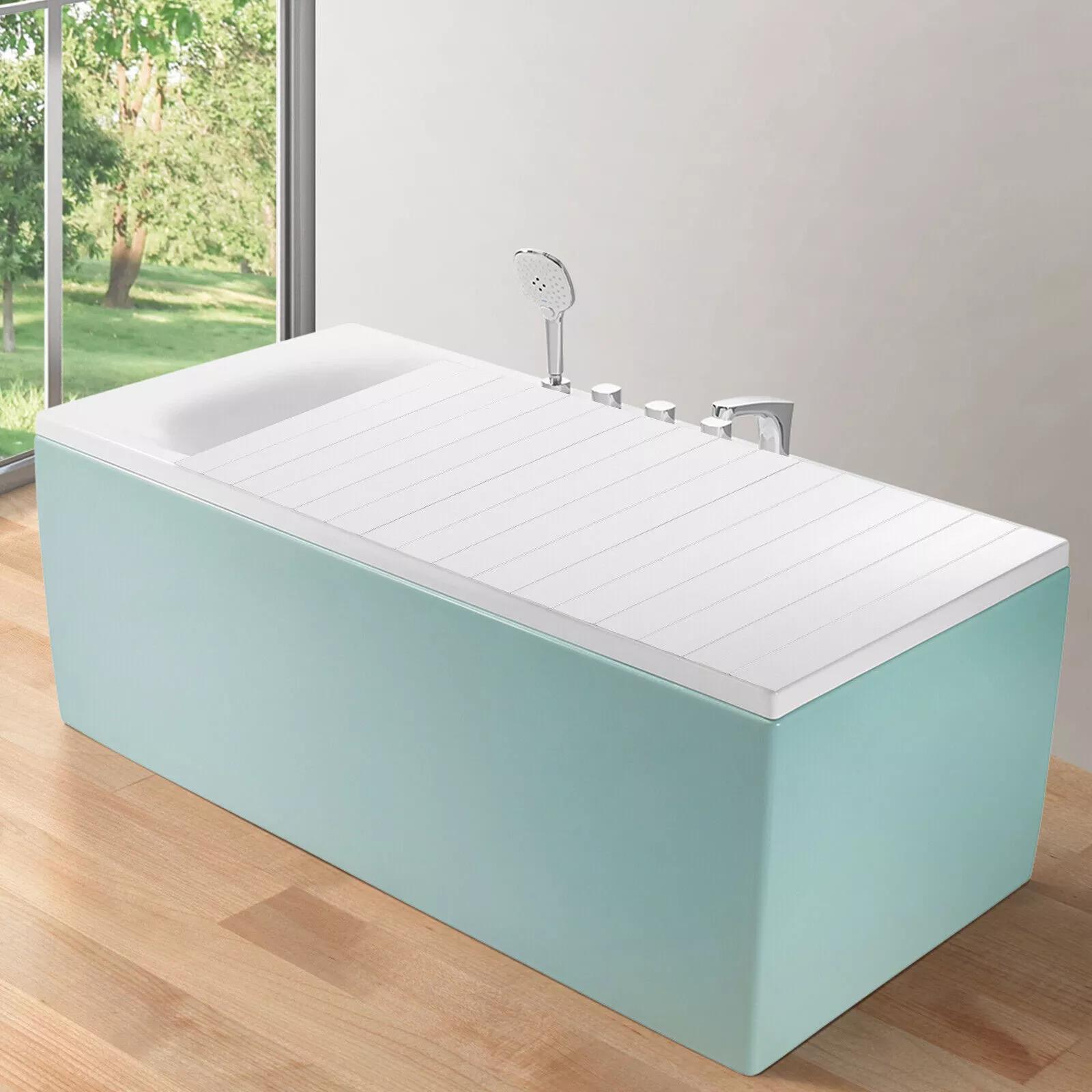 E-shop Thermall Badewannenabdeckung Faltbare Wanneplatte Wasserdicht Staubschutz Badwanne Tablett PVC Isolierung Langlebiges Dämmmaterial für Zuhause,