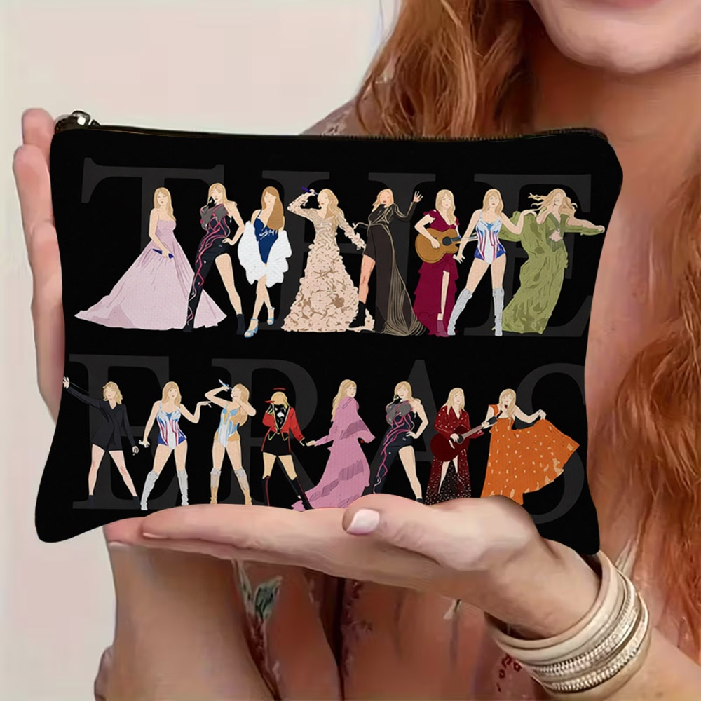 TEMU Le sac de Cosmétique chic "The Eras" pour coiffeuse ou table de toilette, garde vos produits préférés à portée de main.