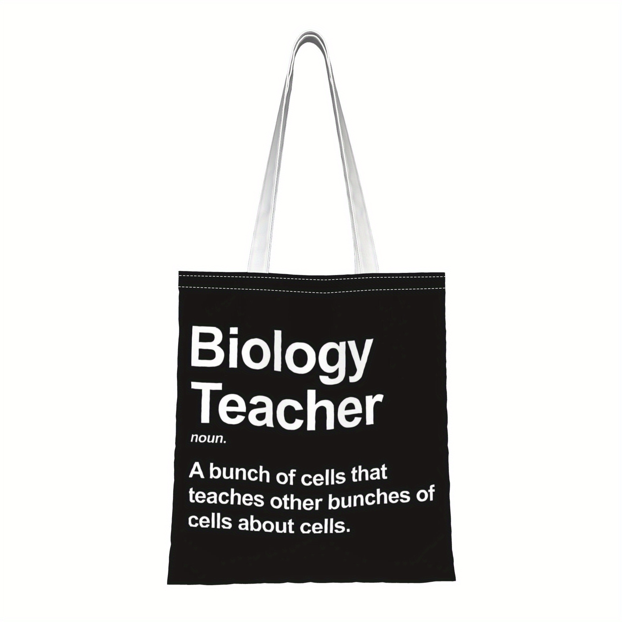 TEMU Bolso de Divertido para Profesores de Biología - Bolsa de Compras Resistente para de Ciencias, y Biólogos - Bolso Multiusos de para Uso Diario y