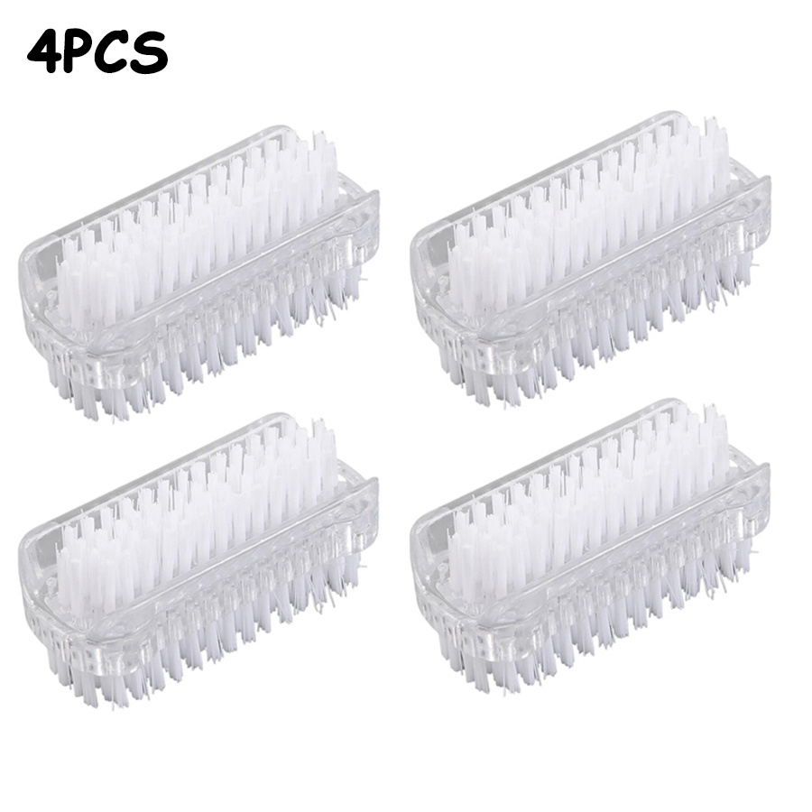 TEMU 4pcs Brosse de nettoyage pour ongles , outil de manucure et de pédicure, convient aux ongles des doigts et des orteils
