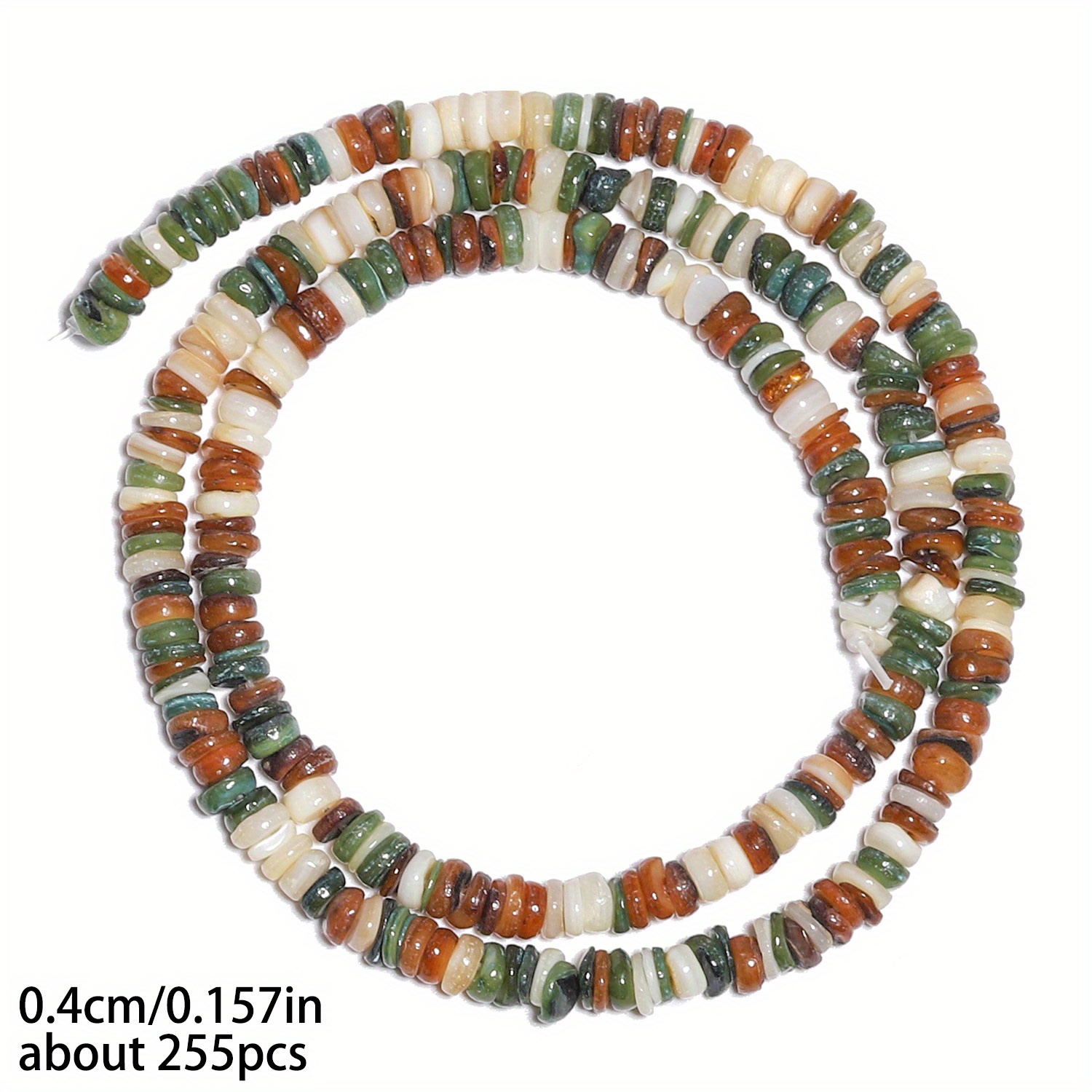 Image of 2d Flat, 4/6mm Natural Flat Rondelle Beads, Elegant Loose Beads, Suitable For Diy Exquisite Bracelets, Necklaces, Jewelry Making Supplies