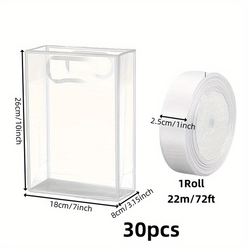 Image of 30pcs Gift Bags With 1 Roll Of Ribbon, Wedding Favor Bags, Suitable For Mother's Day, Weddings, Birthdays, Anniversaries, Housewarming, Valentine's Day, Thank You