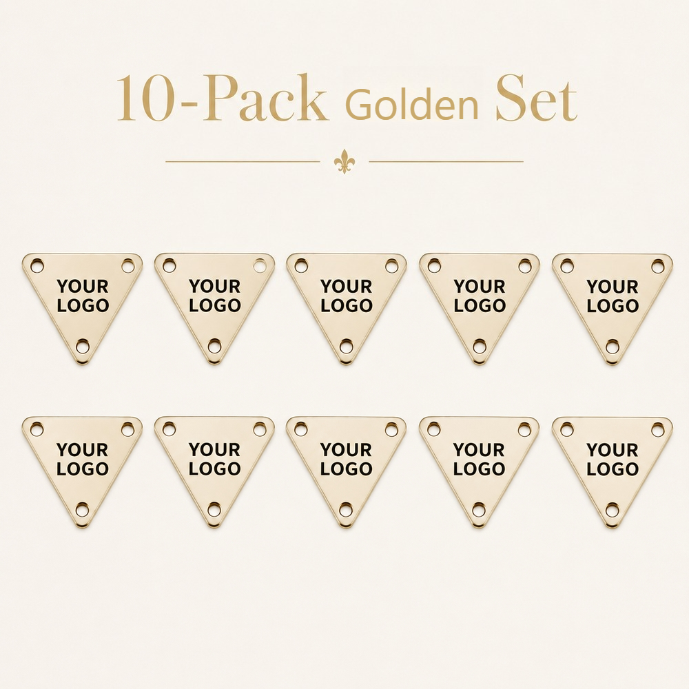 TEMU 10pcs Personalized Custom Stainless Steel Garment Tags With Holes, Custom Lettering, And Handmade Standard Materials And Accessories. Suitable