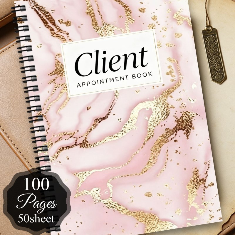 TEMU 1pc Agenda de esthétique pour clients, Journal de voyage, Calendrier de gestion des de clients, Planificateur de bureau, Organisateur personnel,