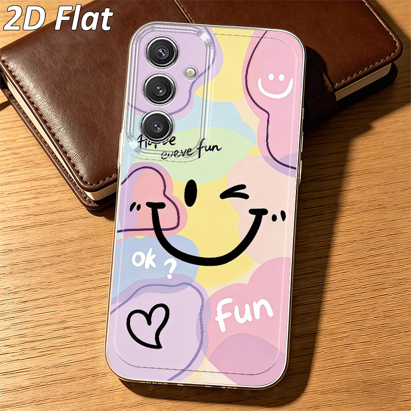 TEMU Phone Case - 2d Flat Face Text Pattern Phone Case Suitable For Galaxy A02 12 13 14 16 17 20 26 30 31 34 35 36 37 50 51 52 53 54 57 70 71 72 73
