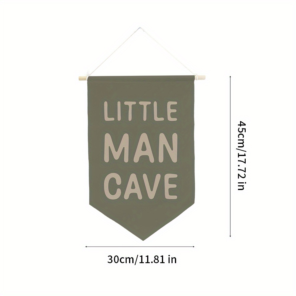 E-shop ., Little Man Cave Banner Flagge, Burgee Flagge, 30 x (12 x 18 Zoll), einseitiger Druck, Ärmel Flagge mit Stab, für Party, Aktivitäten, Zuhause,