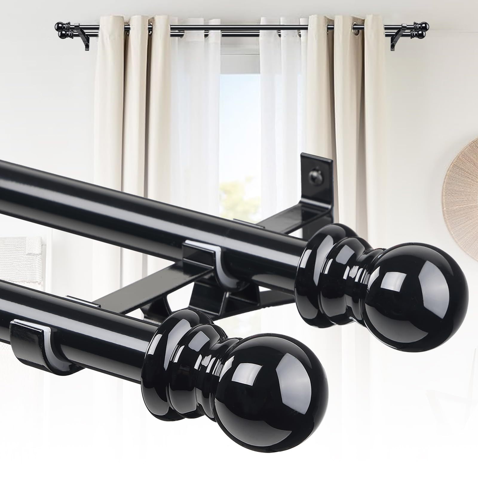 curtain rods double sold on Temu United States