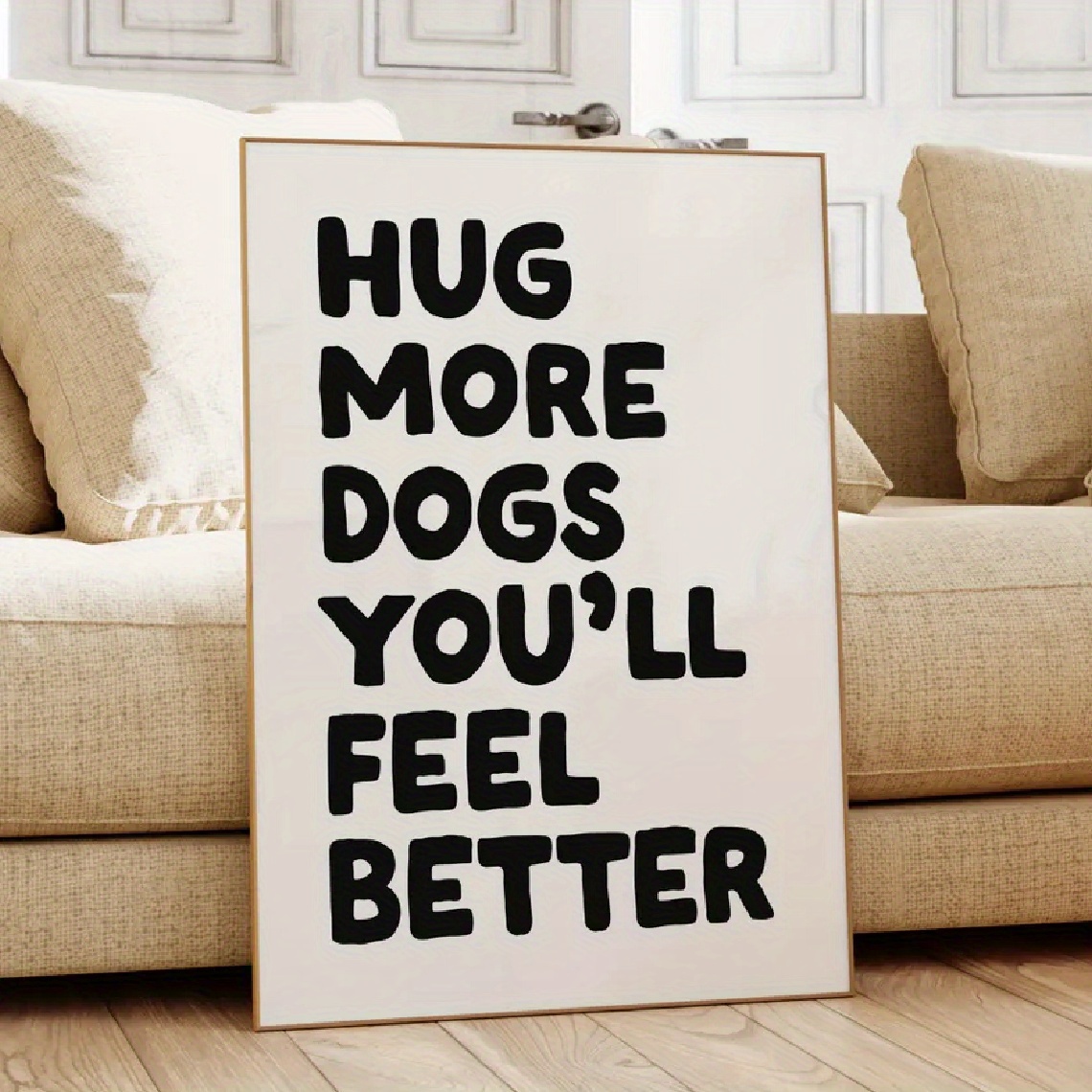 TEMU 1pc, Wall Art, Quote Poster, Dog Aesthetic Print, Cute Dogs Wall Art, Gift For Dog Mom, Poster, Print, Dog Lover Gift, Funny Dog Print, Suitable
