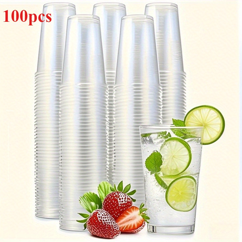 Image of 100pcs Premium Multifunctional Party Drinking Cups, 10.12oz Durable Pp Material Cups, Restaurant Service Cups, Home Drinking Cups (300 Styles)