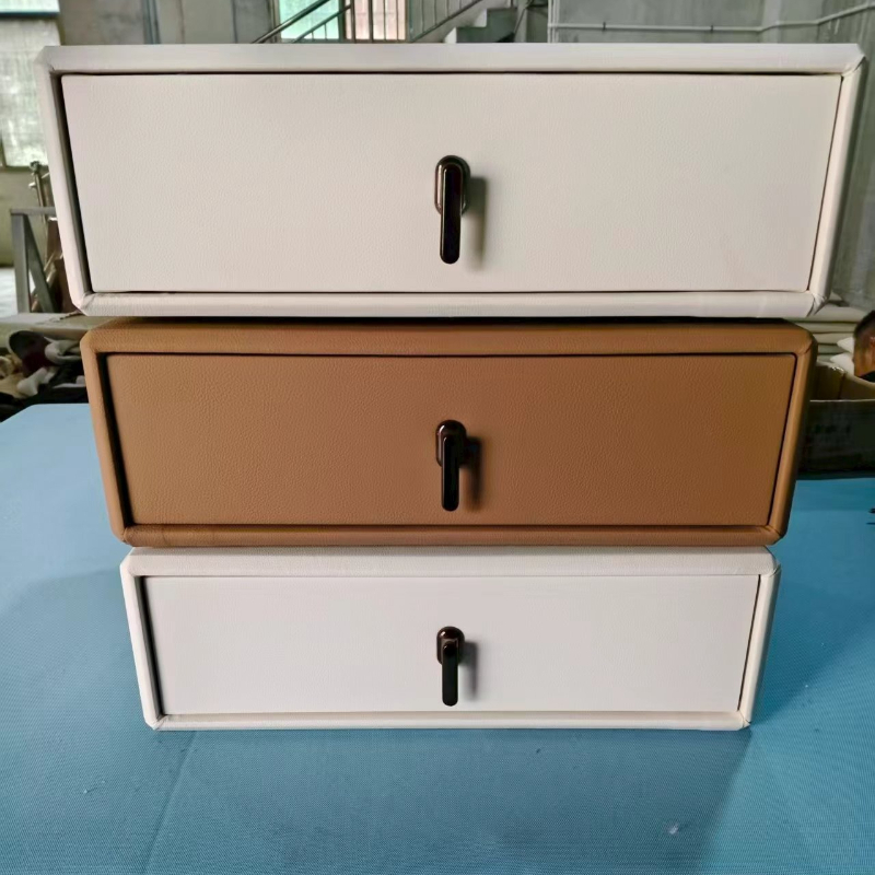 This Modern Three-Layer Wooden Bedside Table Features a Minimalist Design in White And Walnut Wood. It Offers Ample Storage Space for The Bedroom, Is Structurally Stable, Easy to Assemble, And Has a Scratch-Resistant Easy Decorative End