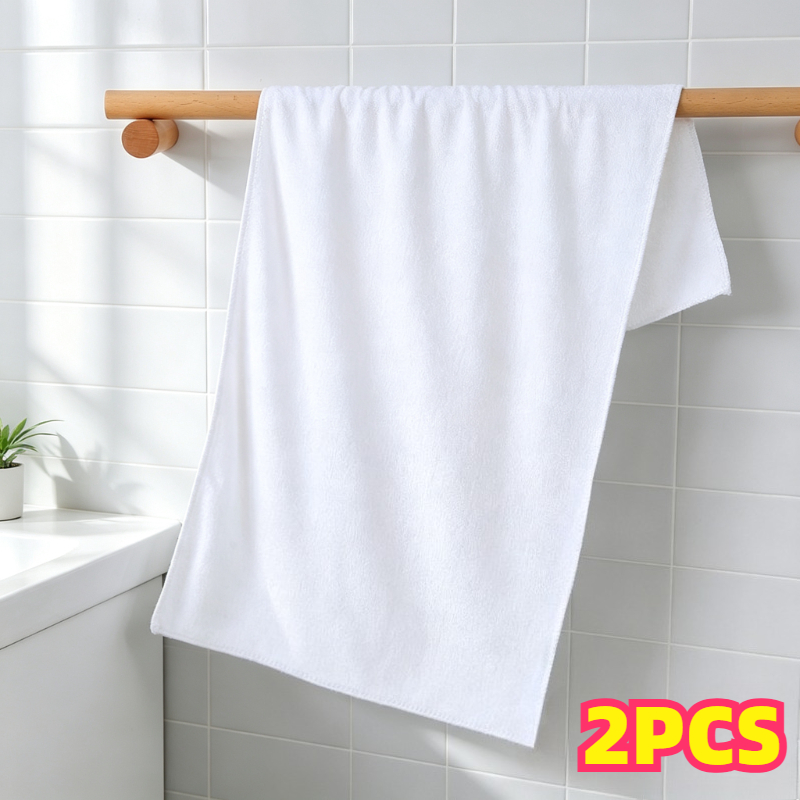 TEMU 30 X 70cm, 2-pack, Towel, Portable Towel, Rectangular Towel With Hem-locked Edges For Enhanced Durability - Modern Rectangular Style, , Suitable