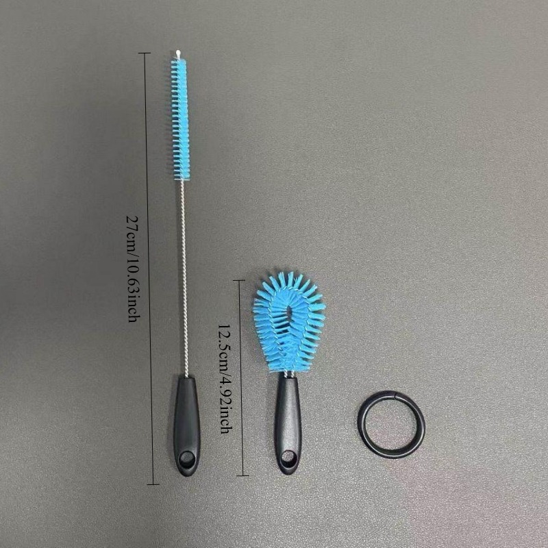 TEMU Water Bottle Cleaning Brush Set, Cleans Water Bottle Lids And Straws With No Dead , Suitable For Wiping And Washing Narrow-mouth Water Bottles,