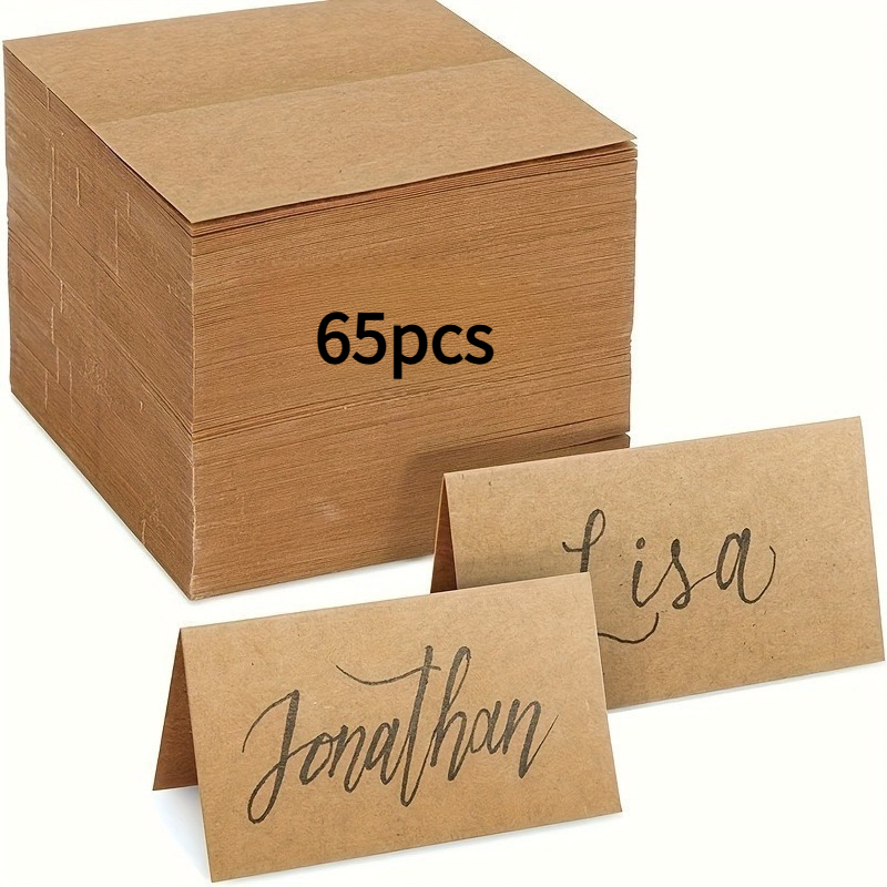 TEMU 65pcs Elegant Table Card Set - Matte End, Ideal For Wedding Decor, Baby Shower, Graduation Ceremony, Birthday Parties, And Holiday Decorations,