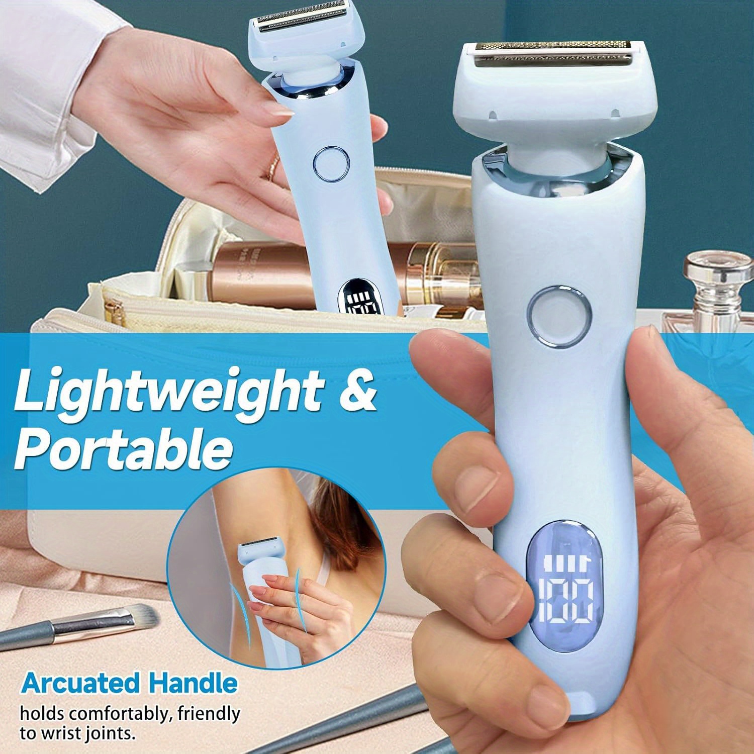 2 in 1 womens electric trimmer   bikini specific wet dry use rechargeable fits body   legs under  comfortable grip usb charging battery   for smooth shaving personal care device sleek grooming tool versatile grooming tool   grooming personal care accessory womens grooming tool wet and dry use rechargeable battery body shaving   durable construction personal care Product details 1