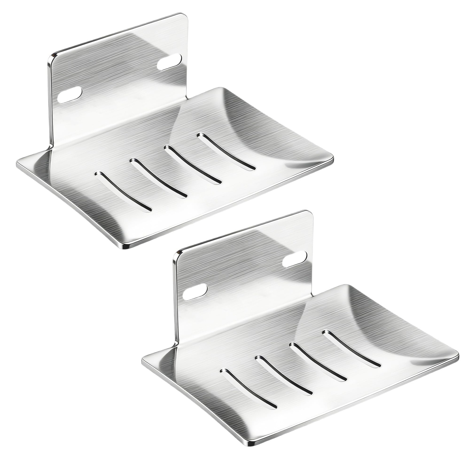 TEMU Hollow-out Drain Soap Dish, Wall-mounted Soap Holder, Bathroom Shower Kitchen Sponge Brush Storage Rack, Bar Soap Stand
