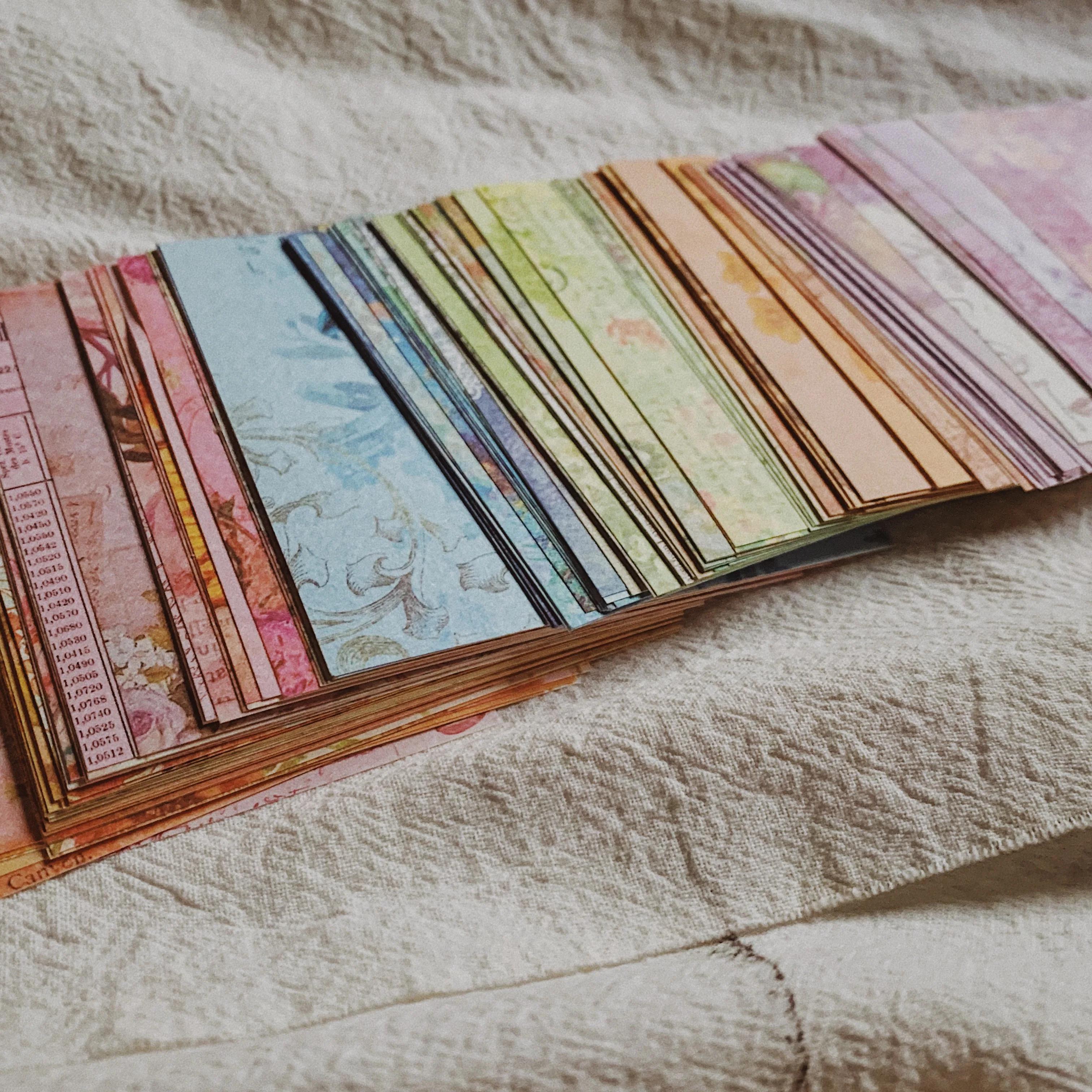 150pcs Texture Background Material Craft Paper Collage Junk Journal Ephemera Album Scrapbooking Material Paper Pack