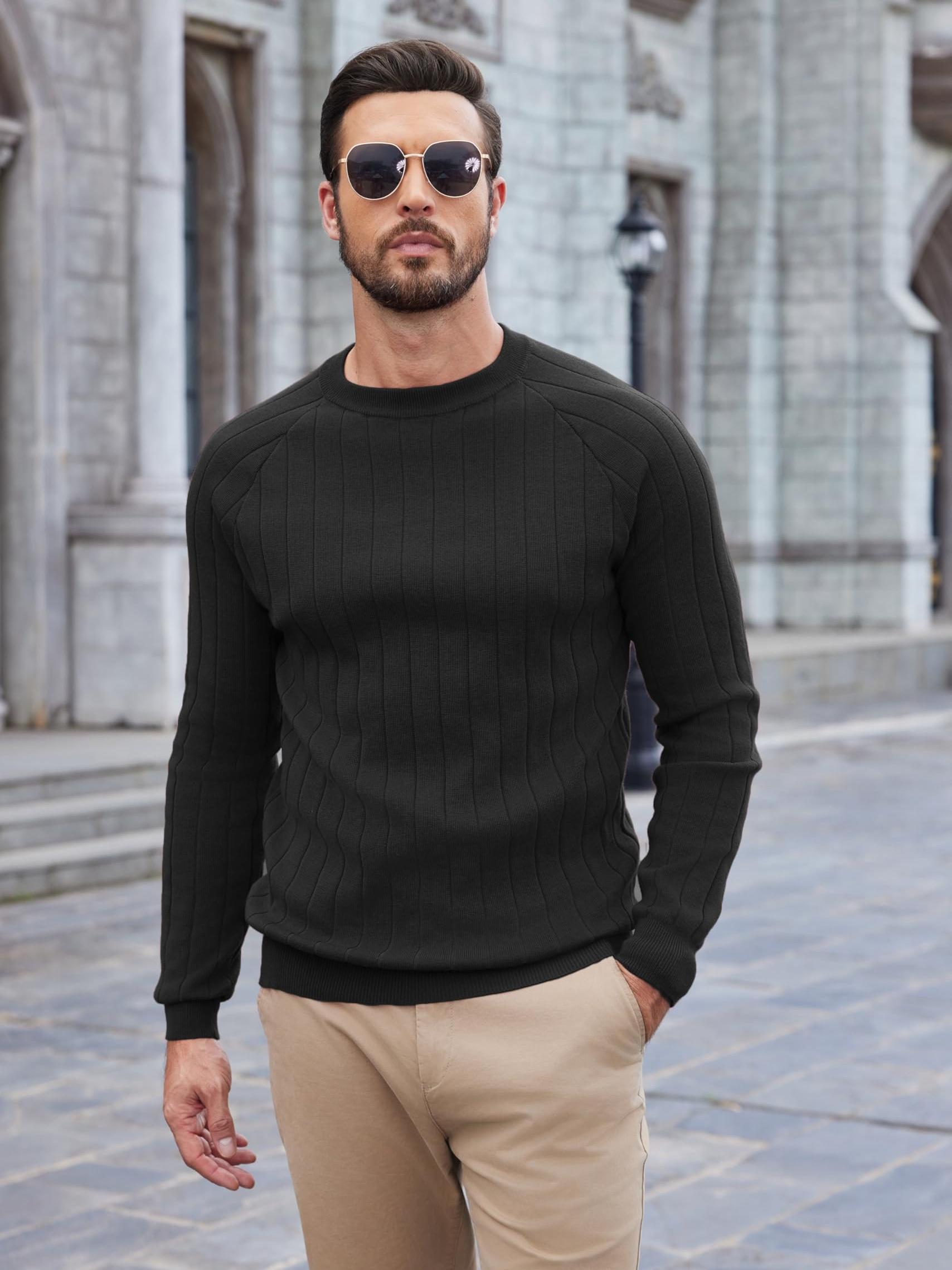 black dress sweater mens Men's Classic Polo Sweater - Black - Cashmere main image 0