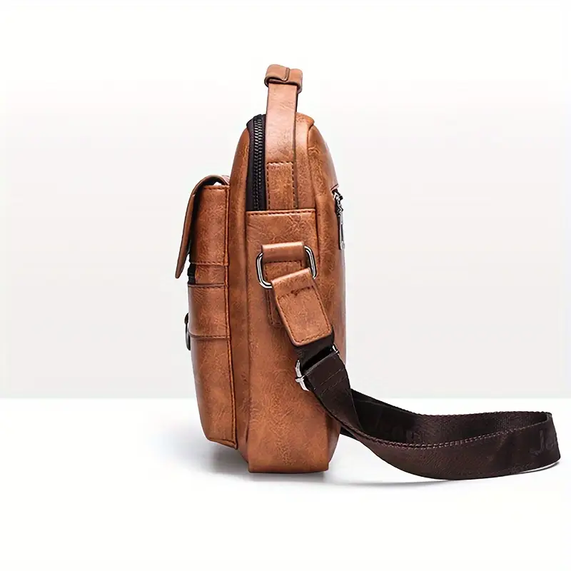a single shoulder crossbody bag for men women with long wallet and short wallet integrating business leisure and commuting support details 14