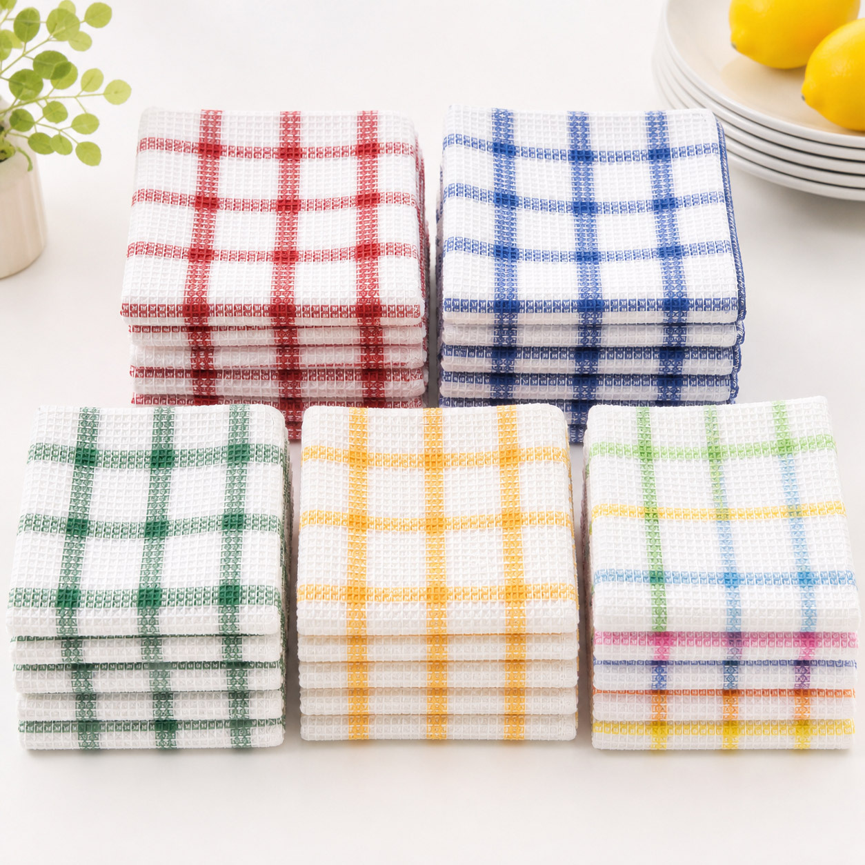 12-pack Gauze Dish Cloths, Assorted Colors Kitchen Cleaning Towels, Quick-dry Square Dish Towels For Washing And Drying Dishes, Kitchen Counters And Household Cleaning, Random Color