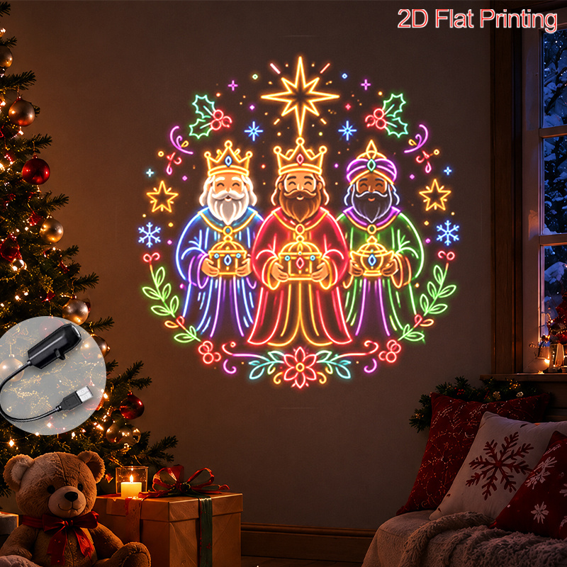TEMU 1pc 2d Flat Portable Projector Lamp Projects Nativity Scenes With Festive Details To Home Party Festive Atmosphere Usb Powered, 2d Flat