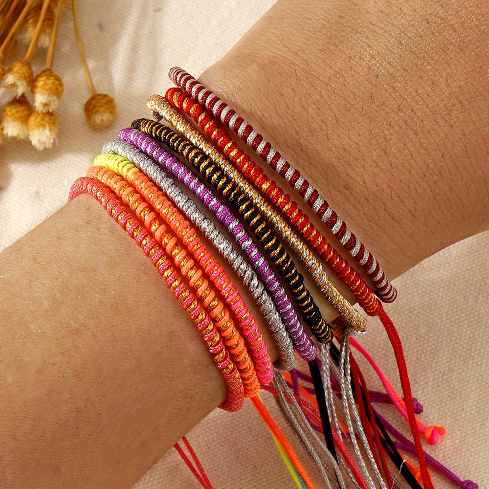 Boho Tribal Beaded Bracelet with Evil Eye Charm