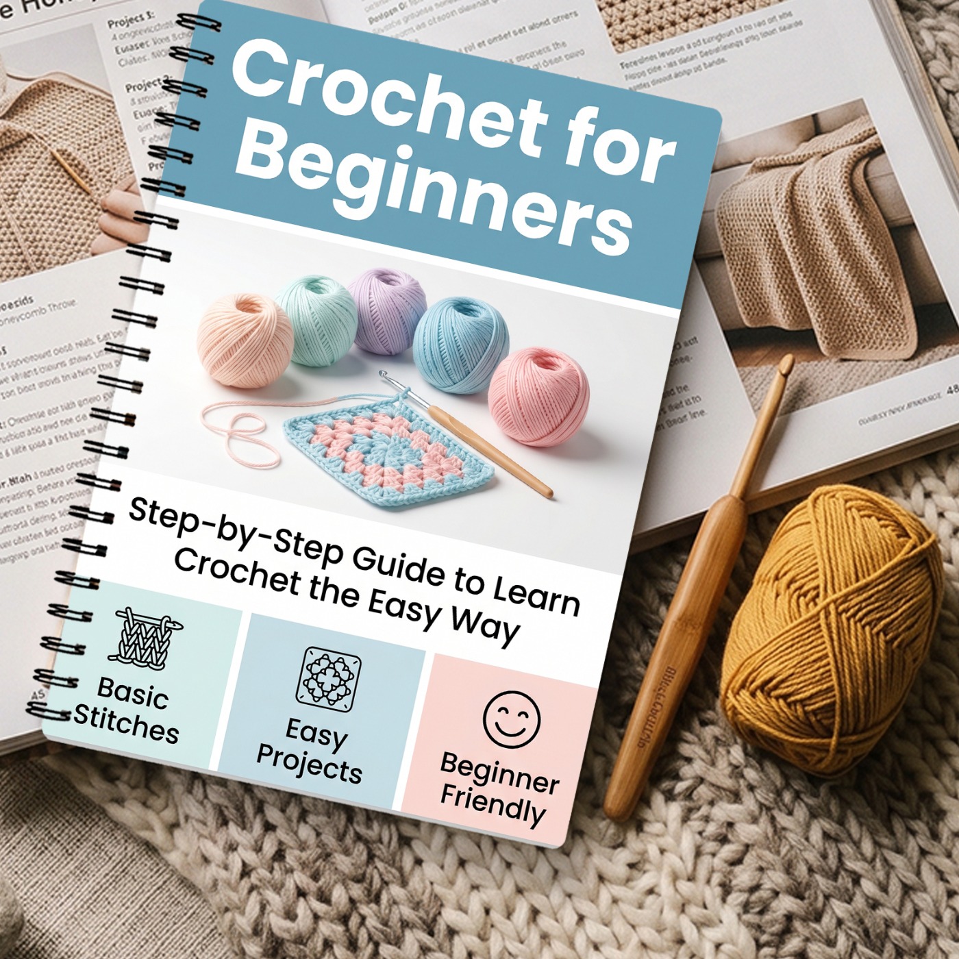 TEMU Beginner's Crochet Guide: A Dictionary With 10 Fun Starter Projects, And Easy Three-day Tutorial To Knitting Techniques, For Knitting