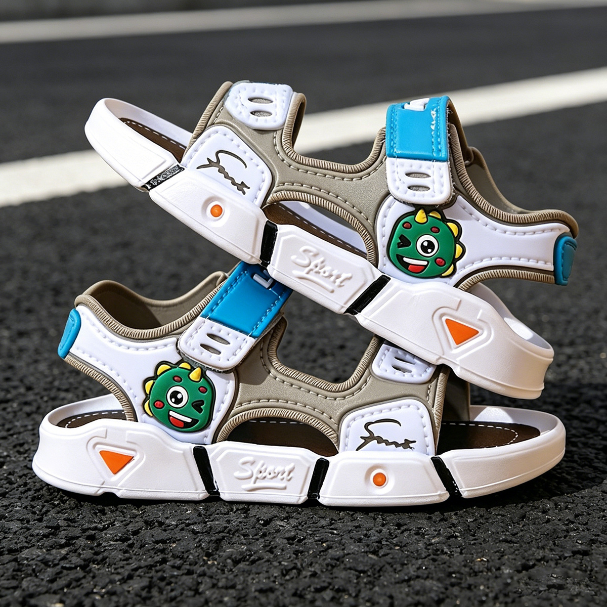 Children's beach sandals detail